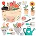 umu Wooden Garden Play Set 30 Pcs Kids Gardening Toy with Watering Can Shovel Rake Basket Accessories Outdoor Pretend Play Tool Set for Boys Girls Ages 3 4 5 6 - Image 2