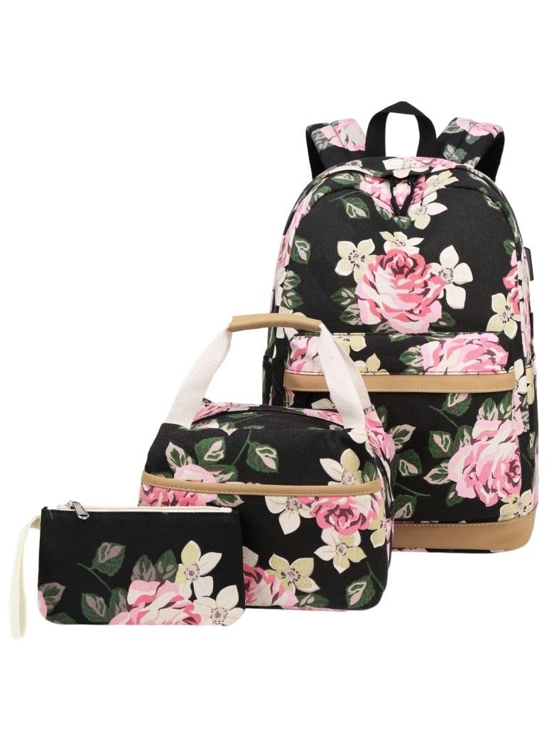 SKT Shiketro Three-Piece Oxford Cloth USB Computer Bag Outdoor Backpack  - Image 1