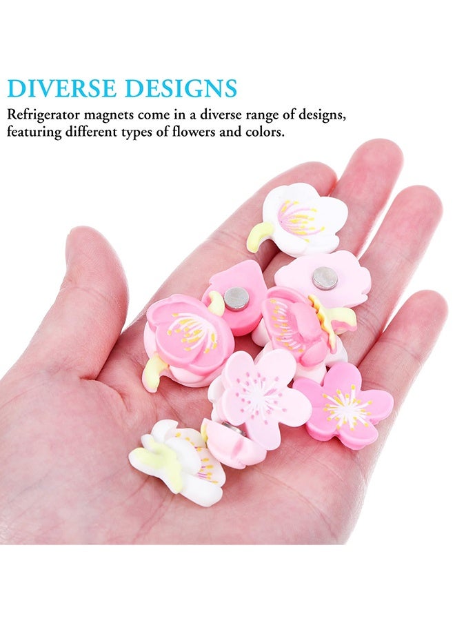 12 قطعة مغناطيسات ثلاجة زهور جميلة زخارف زهور لطيفة للثلاجة والخزانة واللوح الأبيض ومغناطيسات المطبخ أشياء لطيفة للمكتب المنزلي وتجمعات العيد وزخارف الحفلات وتنظيم الفصول الدراسية - Image 5