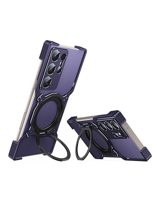 S-TOP Case For Samsung Galaxy S24 Ultra 5G Mechanical Arm Borderless MagSafe Holder Metal Phone Case - Image 1