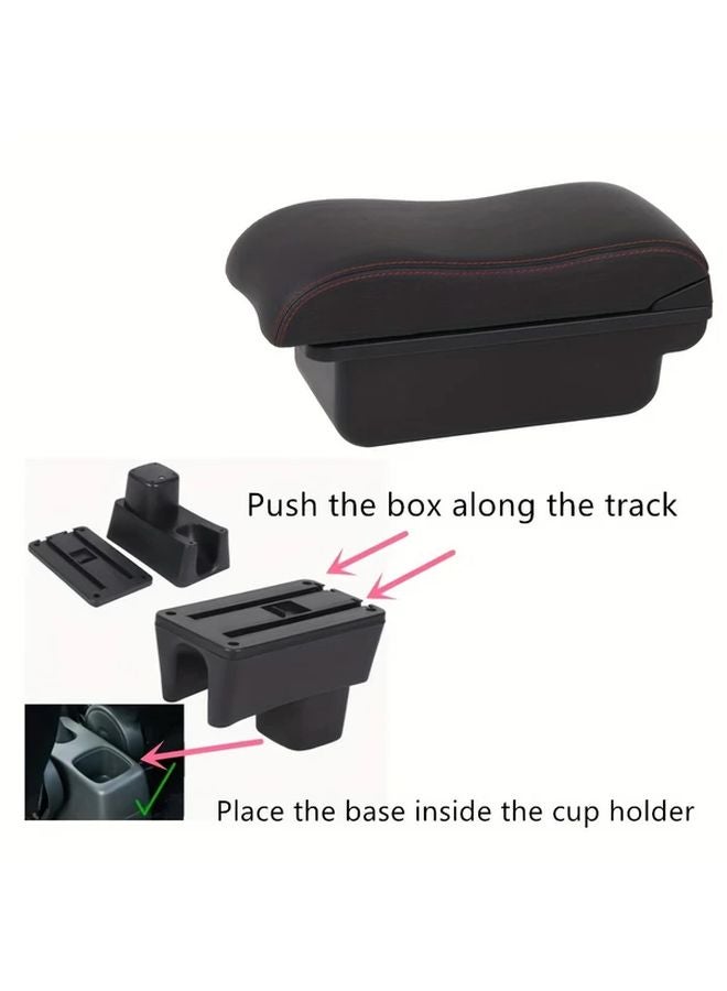Suzuki Swift Center Console Armrest Box Black Red Line Storage No Punching Required - Image 4