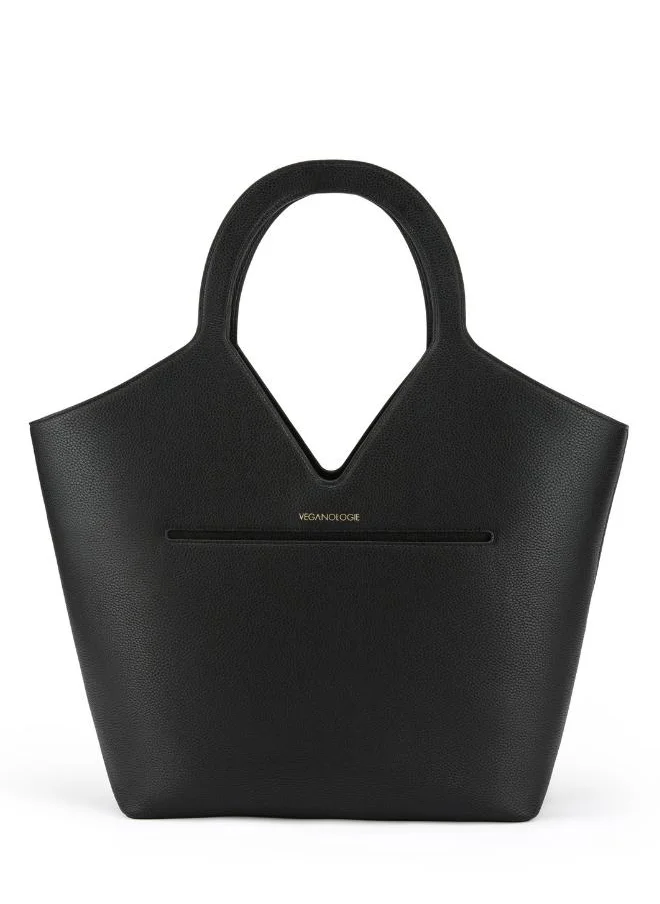 Veganologie Maze Tote Bag in Black Made from 18 Recycled Bottles