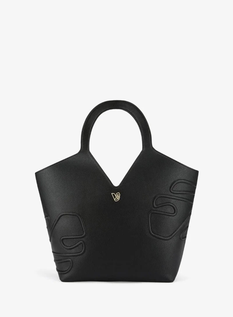 Maze Tote Bag in Black Made from 18 Recycled Bottles