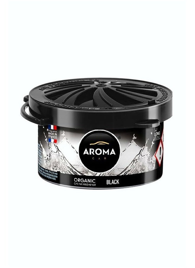 Aroma ORGANIC Car Air Freshener Black Crystal 