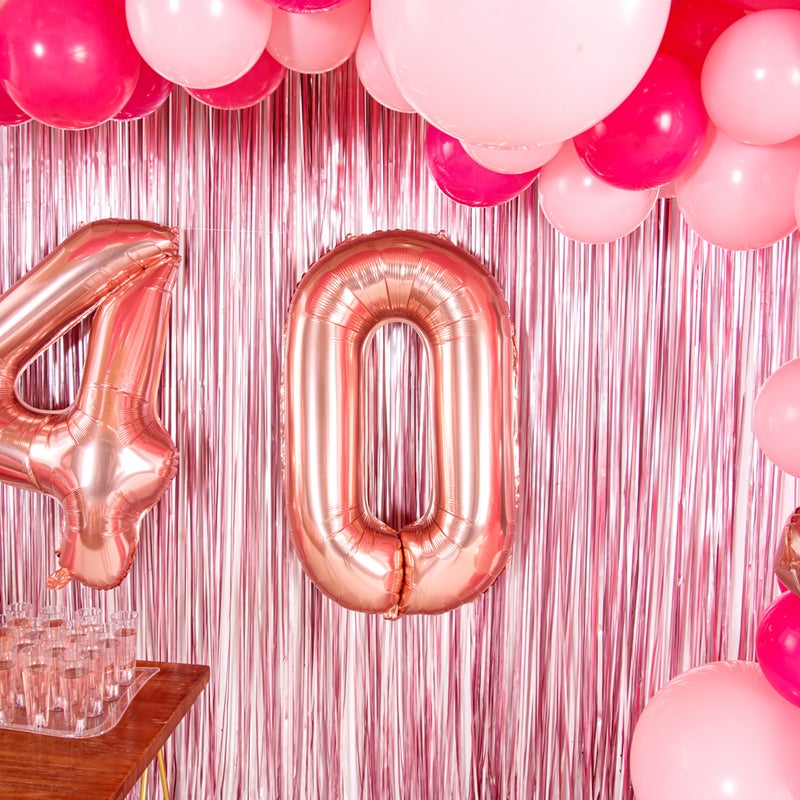 Restaurantware-Balloonify 40 Inch Number Balloon, 1 Large Digital Party Balloon - Number 0, Self-Sealing, Rose Gold Foil Mylar Balloon, Hanging Loop, Decoration For Birthday, Wedding, Or Graduation - Image 3