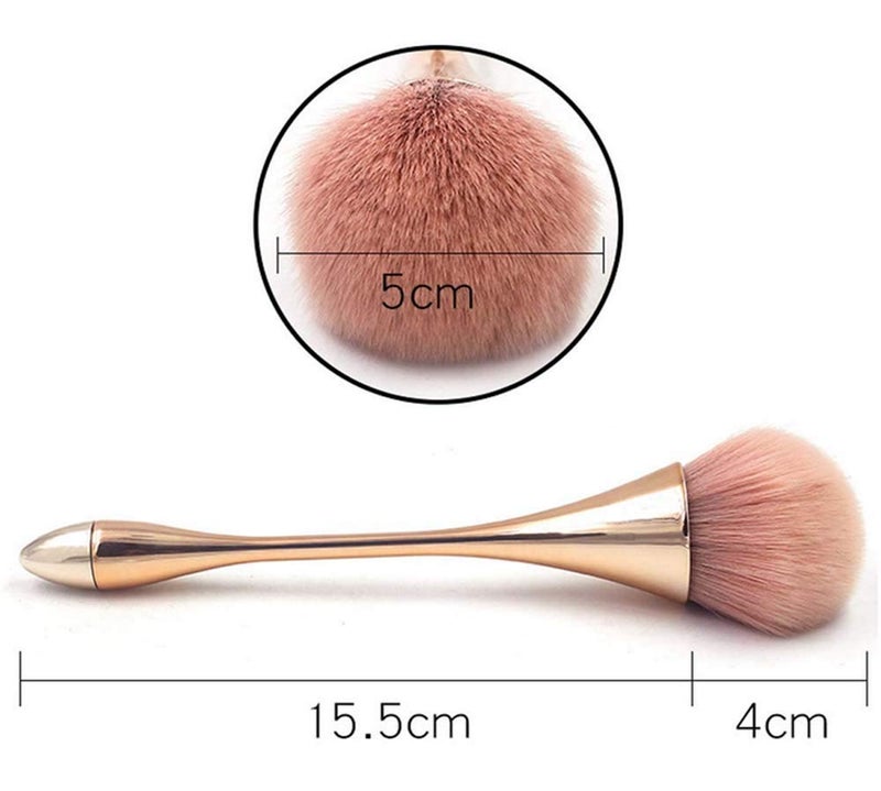 LINXI Large Mineral Powder Brush,Powder Brush and Blush Brush for Daily Makeup,Soft Fluffy Foundation Brush Blush Brush for Large Coverage Loose Powder Bronzer Blush Blending Buffing (Rose Gold) - Image 4