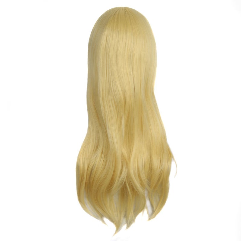 MapofBeauty 28"/70cm Women Side Bangs Long Curly Hair Cosplay Wig(Gold) - Image 2