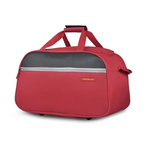 Aristocrat Enigma 52 Cm Polyester Softsided Cabin Size Duffle Bag - Red - Image 3