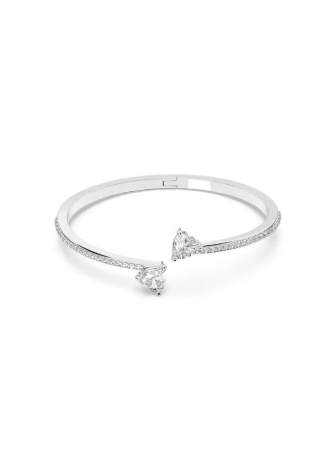 MESMERA:BANGLE HEART CZWH/CRY/RHS L