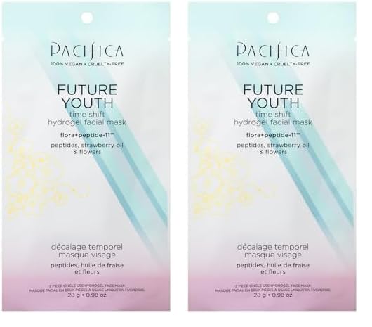 Pacifica Beauty Future Youth Time Shift Face Mask Hydrogel Sheet Mask Hydrating Plumping Boosts Radiance Skincare Vegan 1ct 06 OZ Pack of 2