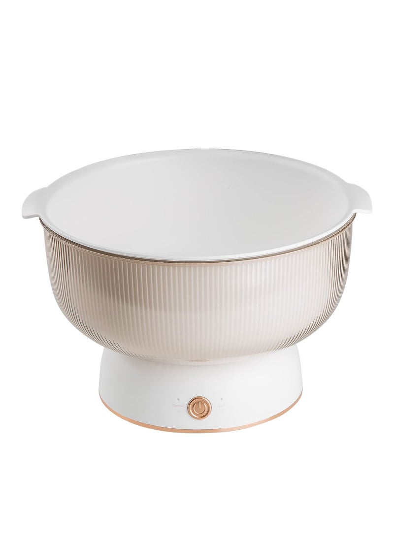 Arabest غسالة الفاكهة والخضروات، جهاز تنظيف الفاكهة وسلة الصرف وصينية عرض الفاكهة 3 في 1، فرشاة فواكه قابلة لإعادة الشحن عبر USB لتنقية أيونات الهيدروكسيل لتنظيف الفاكهة والخضروات - Image 1