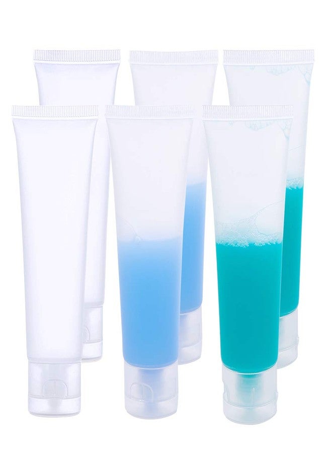 BENECREAT 30 Pack 50ml/1.67oz Clear Empty Tubes Clear Squeezable Cosmetic Containers Refillable Plastic Tubes for Shampoo Facial Cleanser Makeup Sample - Image 1