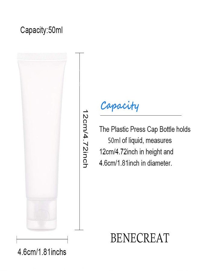 BENECREAT 30 Pack 50ml/1.67oz Clear Empty Tubes Clear Squeezable Cosmetic Containers Refillable Plastic Tubes for Shampoo Facial Cleanser Makeup Sample - Image 2