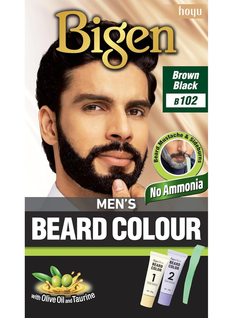 Bigen Men's No Ammonia Beard Color - Brown Black B102 - Image 1