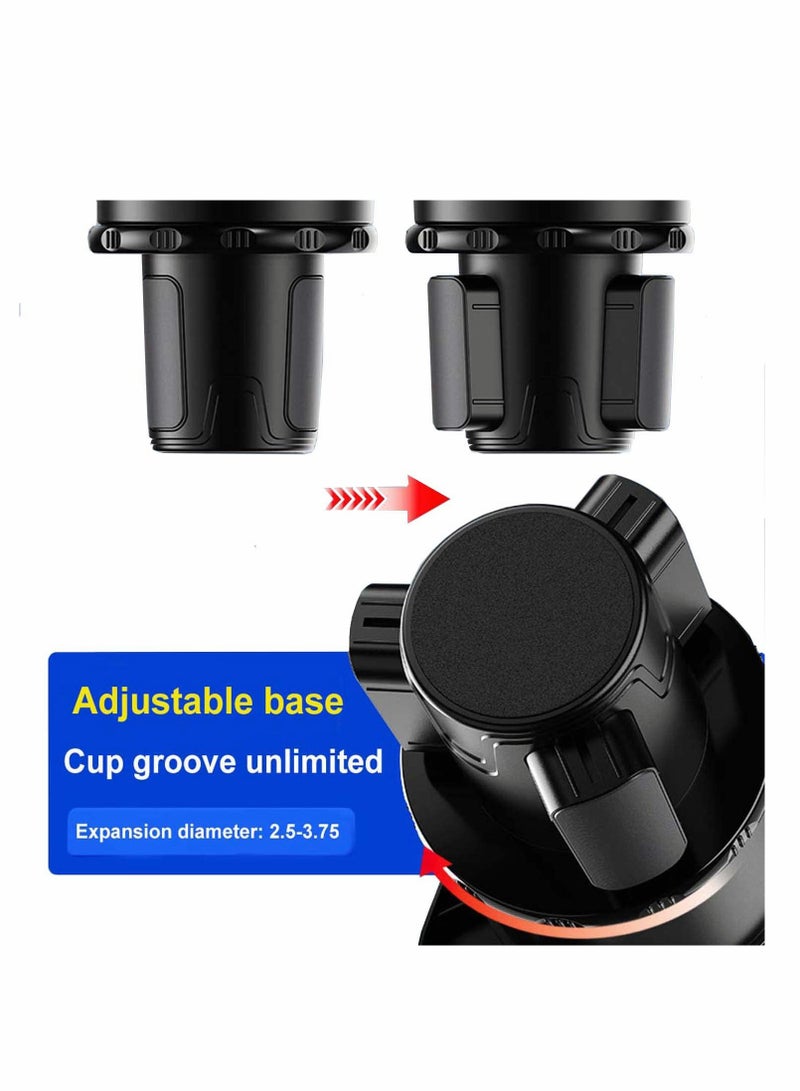 Excefore Car Cup Holder Expander with Detachable Tray Table, 360° Rotating Multi- Function Organizer Tray & Adjustable Base Compatible 16-40oz Bottles-Suitable for Most Cars&Trucks - Image 5
