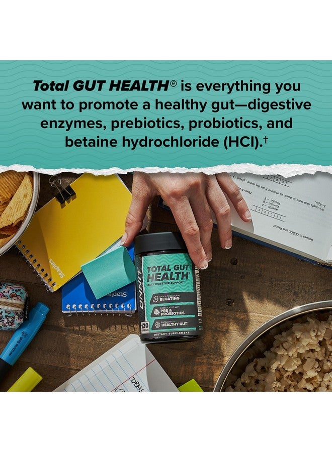 أونيت ONNIT Total Gut Health دعم يومي للجهاز الهضمي، مكمل غذائي كامل للهضم للنساء والرجال مع 7 سلالات من البروبيوتيك والبريبايوتكس والإنزيمات وبيتين هيدروكلوريد، 60 قرصًا - Image 5