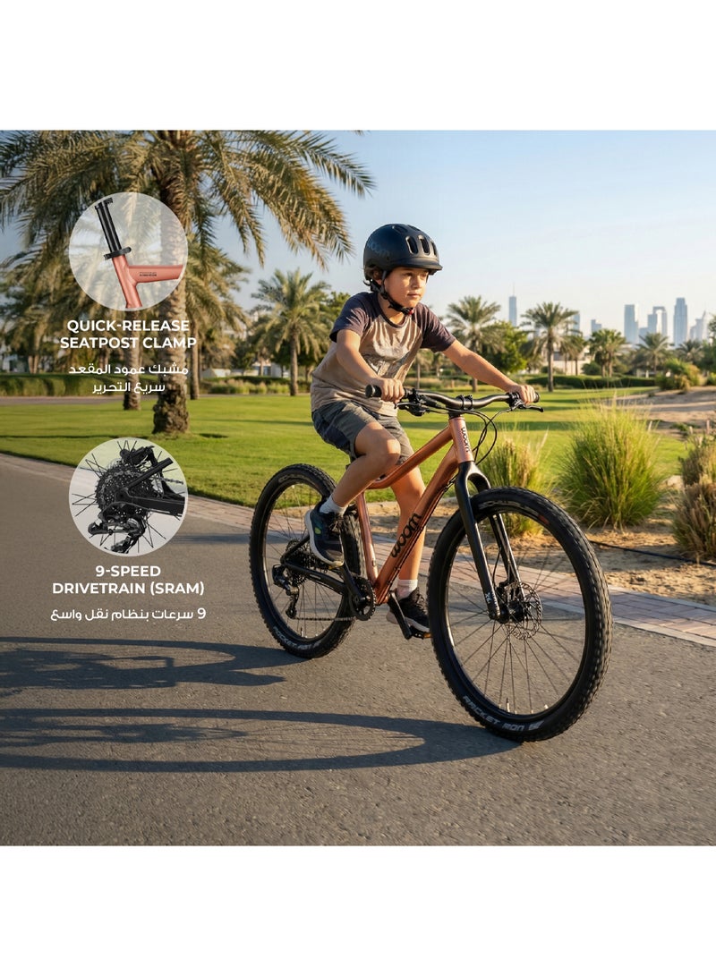 Woom OFF 6 Kids Mountain Bike|26-inch Wheels|Rigid Fork|Hydraulic Disc Brakes|Lightweight Aluminum Youth MTB|Terra Coppa|Ages 10-14 - Image 4