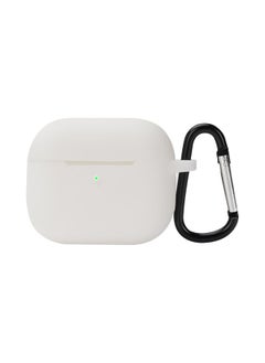 Case Cover Wireless Earphone Silicone Protective Case with Hook for AirPods 3 White