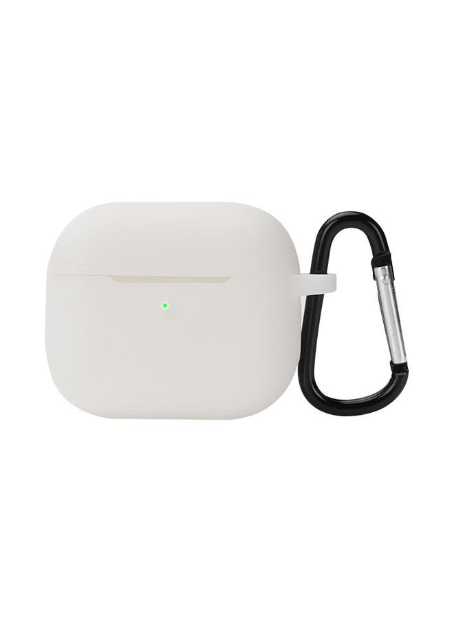 Generic - Case Cover Wireless Earphone Silicone Protective Case with Hook for AirPods 3 White - Image 1