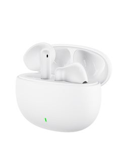 Mezone MEPODS True Wireless Bluetooth Earbuds with Touch Control, Powerful Bass, Bluetooth 5.3 Earphones, 5-6 Hours Playtime & Built-in Microphone, White  - Image 1