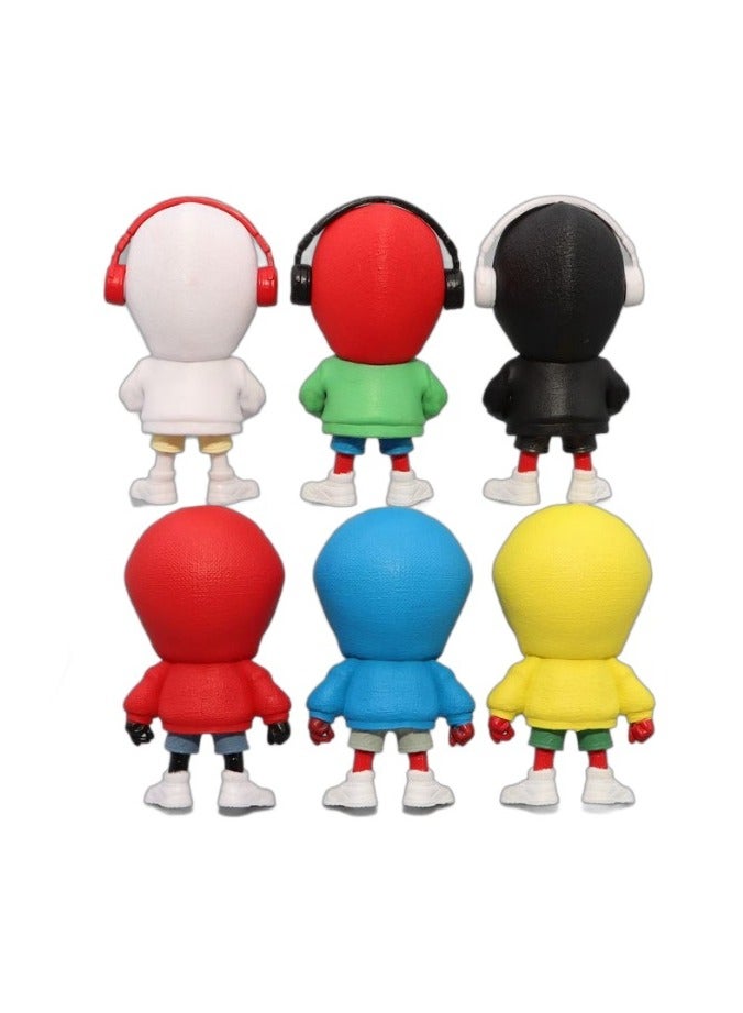 Six Fashionable Clothes Spider-Man Miles Figures Car Desktop Ornaments  - Image 2
