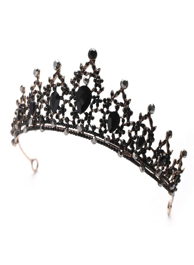 FORSEVEN Rhinestone Headband Birthday Party Tiaras Bridal Wedding Accessories (Black) Halloween Decorations Headband - Image 2