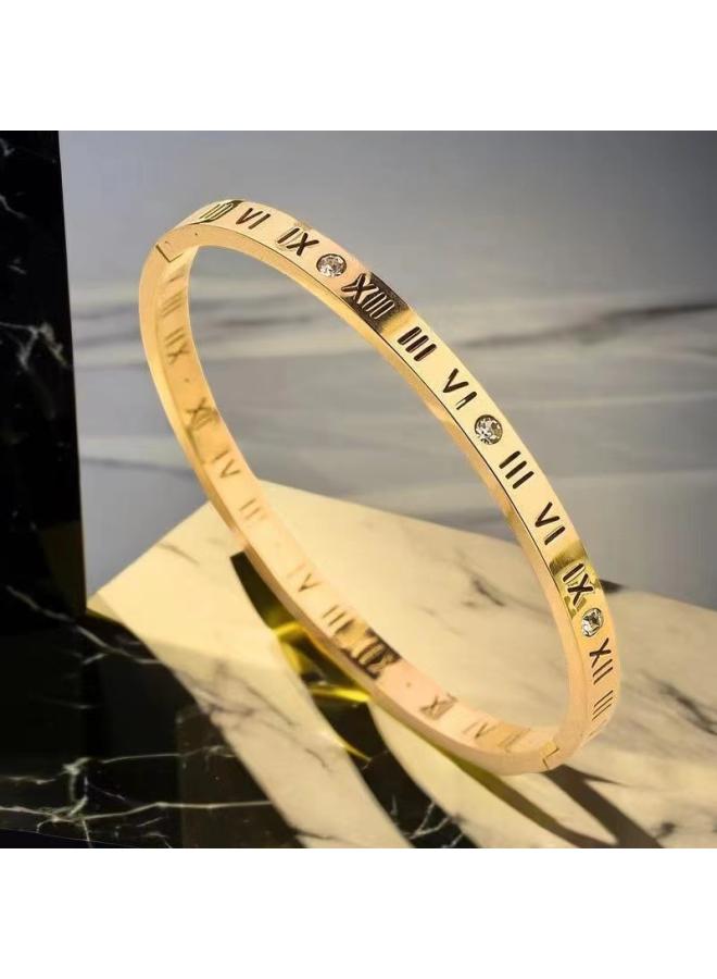 Bracelet Female Titanium Steel European And American Non-fading Stainless Steel Bracelet Diamond Simple Fashion Temperament Jewelry Jewelry 