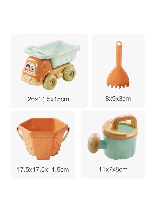 Dimoarch Children's Beach Toys Sand Digging Tools Set Of 18, Baby Sand Play Water Toys Beach Car Birthday Gift