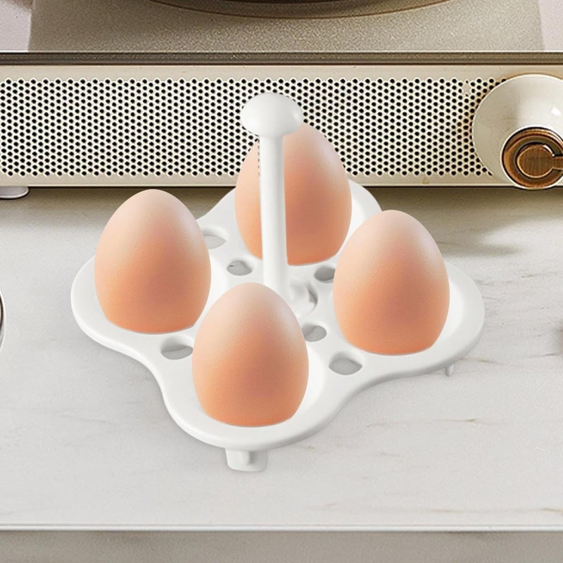 Egg Boiler Holder Steamer Pot Rack 4 Holes For Kitchen Cooking Detachable Handle Easy Serving Keeps Eggs Stable During Boiling Perfect For Stove Top Dining Meal Preparation And Food Presentation - Image 3
