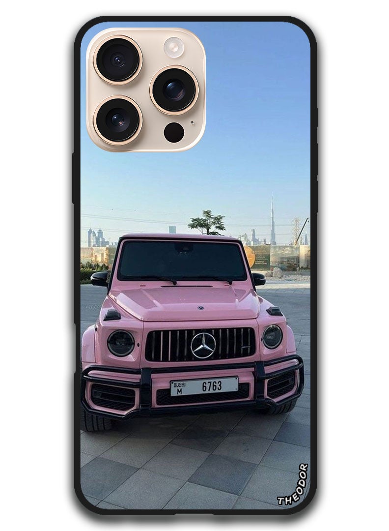 Theodor Protective Case Anti Scratch Shock Proof Bumper Cover For iPhone 16 Pro (6.3)-inch Pink Car - Image 1