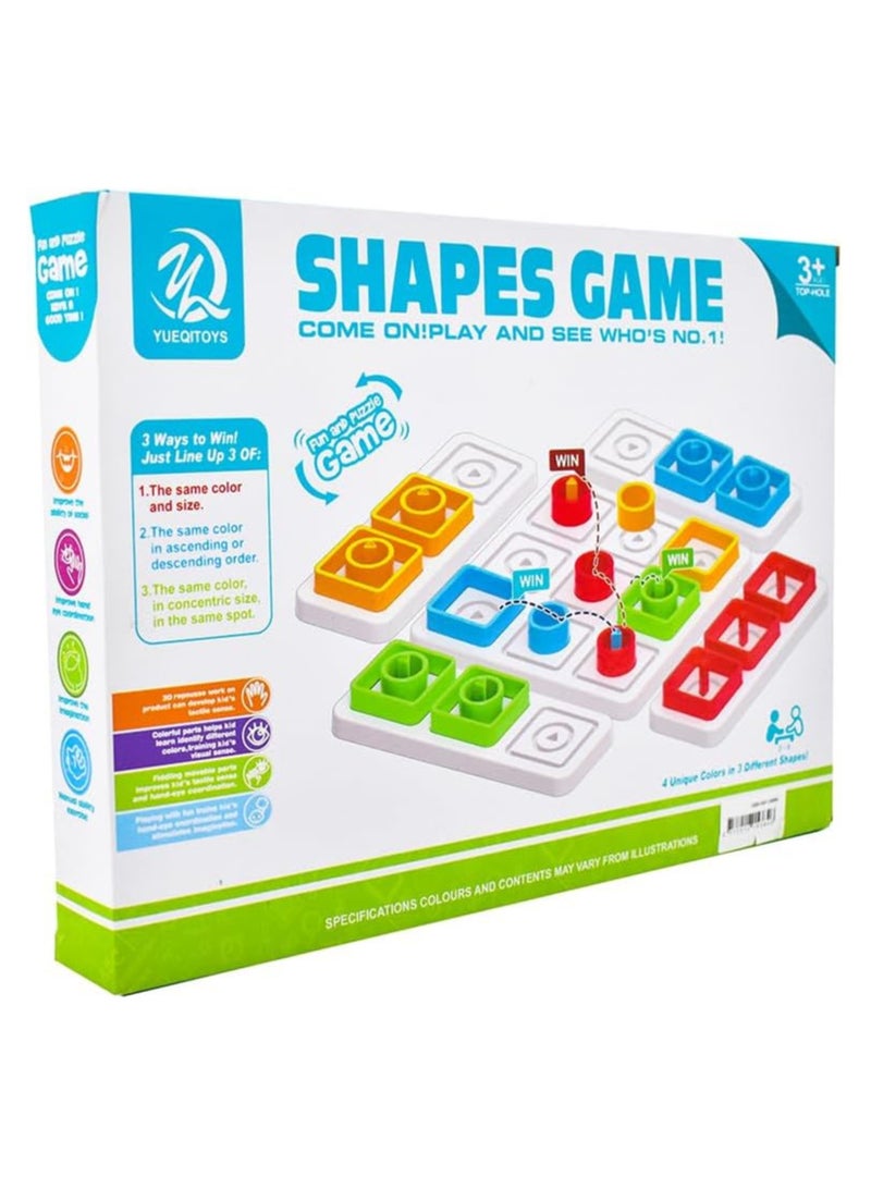 YUEQITOYS 36Pcs Shape Game Parent-Child Interaction - Puzzle Game Board Toy - Image 1