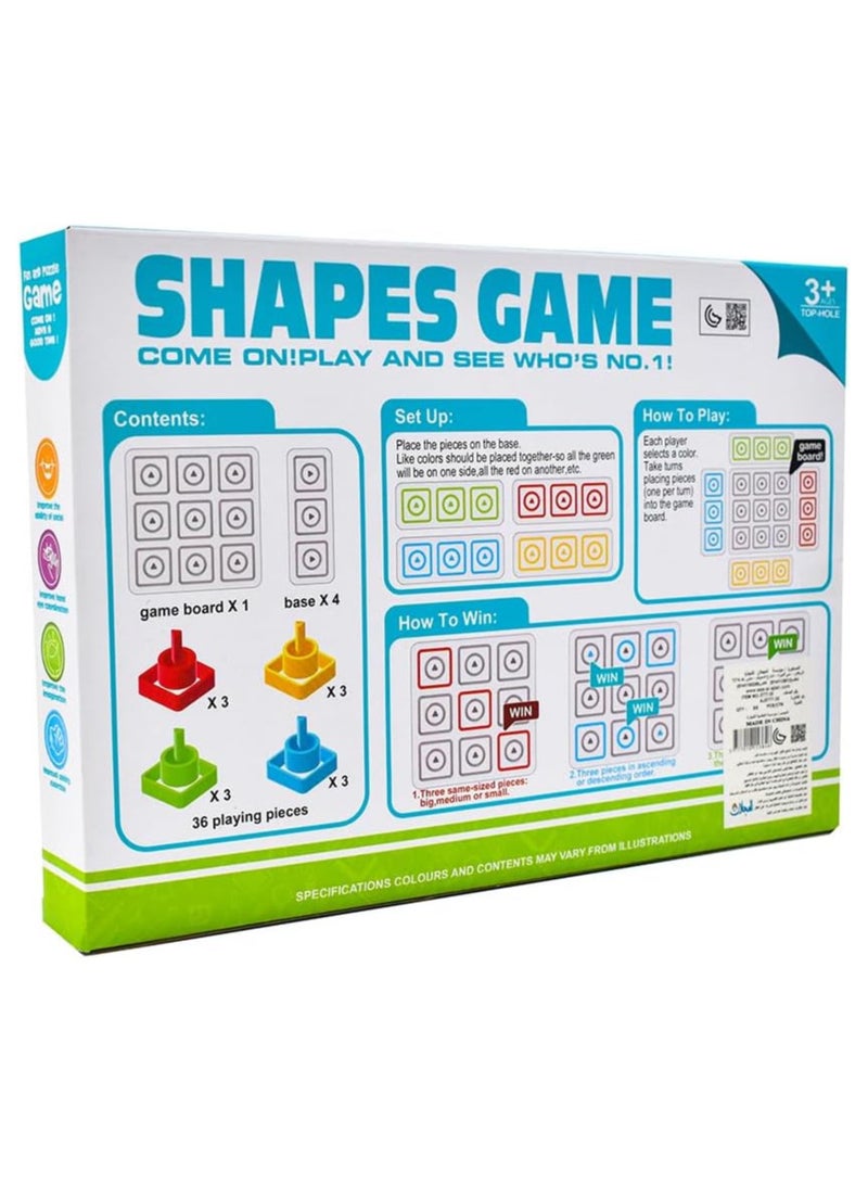 YUEQITOYS 36Pcs Shape Game Parent-Child Interaction - Puzzle Game Board Toy - Image 3