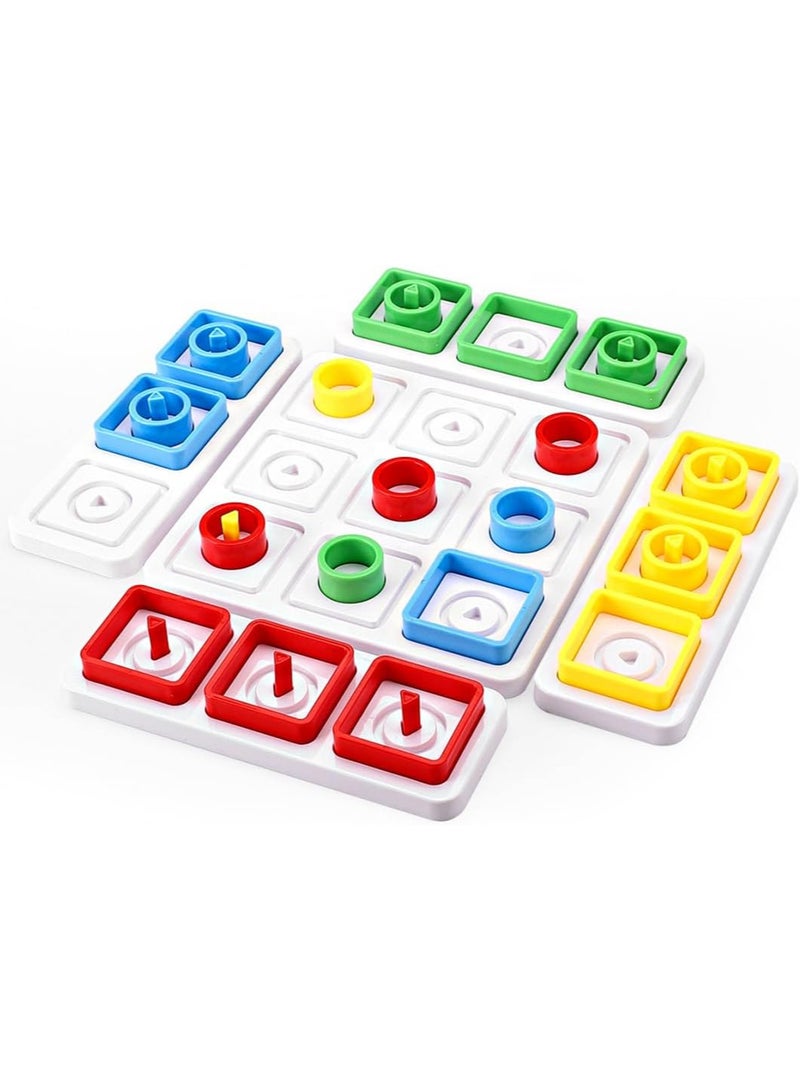 YUEQITOYS 36Pcs Shape Game Parent-Child Interaction - Puzzle Game Board Toy - Image 4
