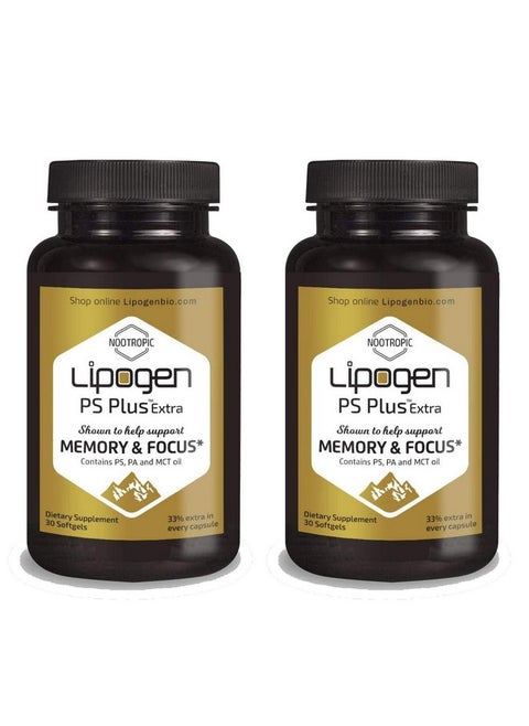Ps Plus Extra: 60Softgels In 2Pack. Brain Supplement With Phosphatidylserine Nootropic Supports Memory Focus And Cognition Clinically Proven Extra 33% In Every Softgel