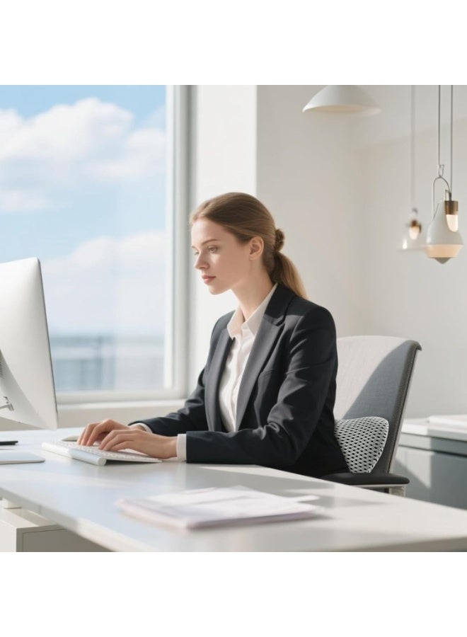 ريد ليف وسادة دعم قطنية ميموري فوم لدعم أسفل الظهر، تصميم إرغونومي لتخفيف آلام الظهر للسيارة والمكتب والسرير - Image 5