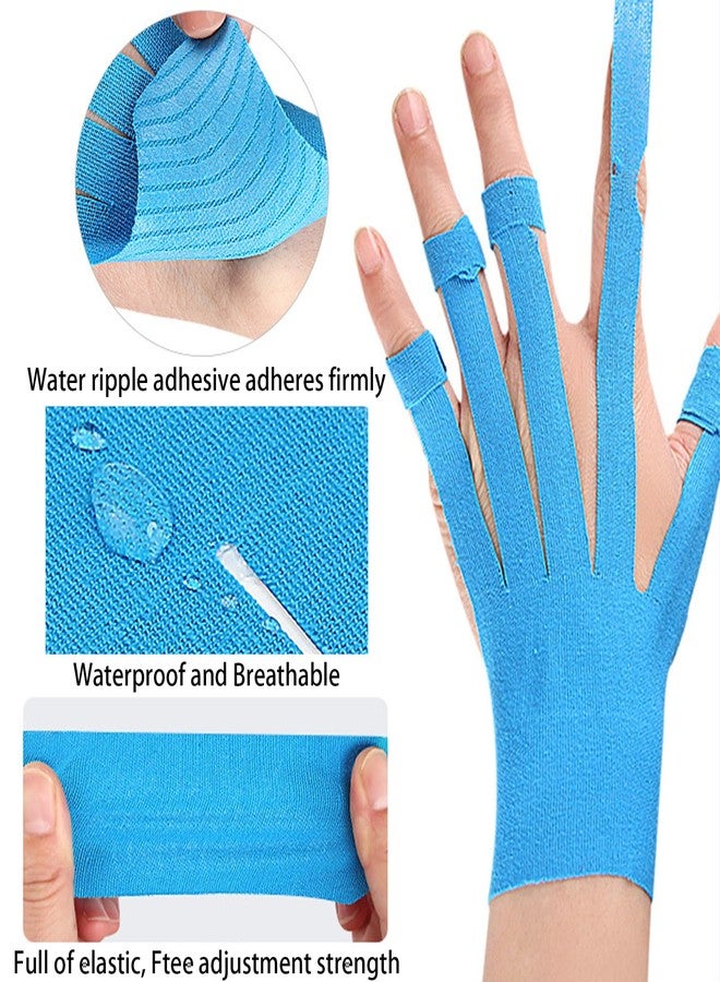 QidaiaLuck Precut Kinesiology Tape for Hand & Wrist Support, 6 Pcs Breathable Waterproof Kinesiology Recovery Tapes Finger Joint Support Tape, Hypoallergenic Latex-Free Elastic Athletic Tapes for Carpal Tunnel - Image 4