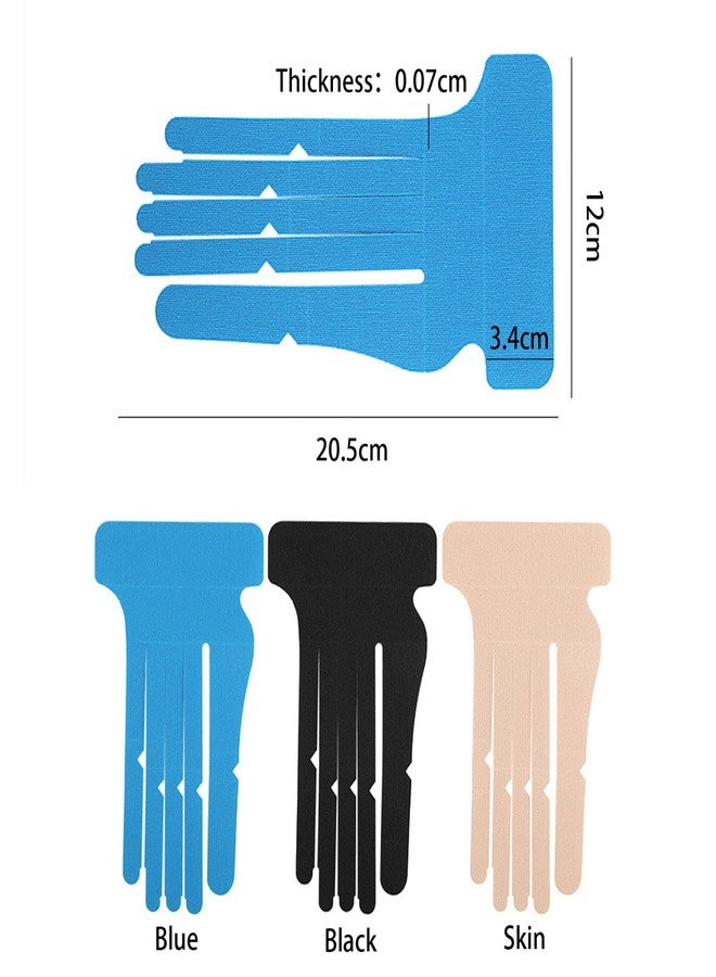 QidaiaLuck Precut Kinesiology Tape for Hand & Wrist Support, 6 Pcs Breathable Waterproof Kinesiology Recovery Tapes Finger Joint Support Tape, Hypoallergenic Latex-Free Elastic Athletic Tapes for Carpal Tunnel - Image 2