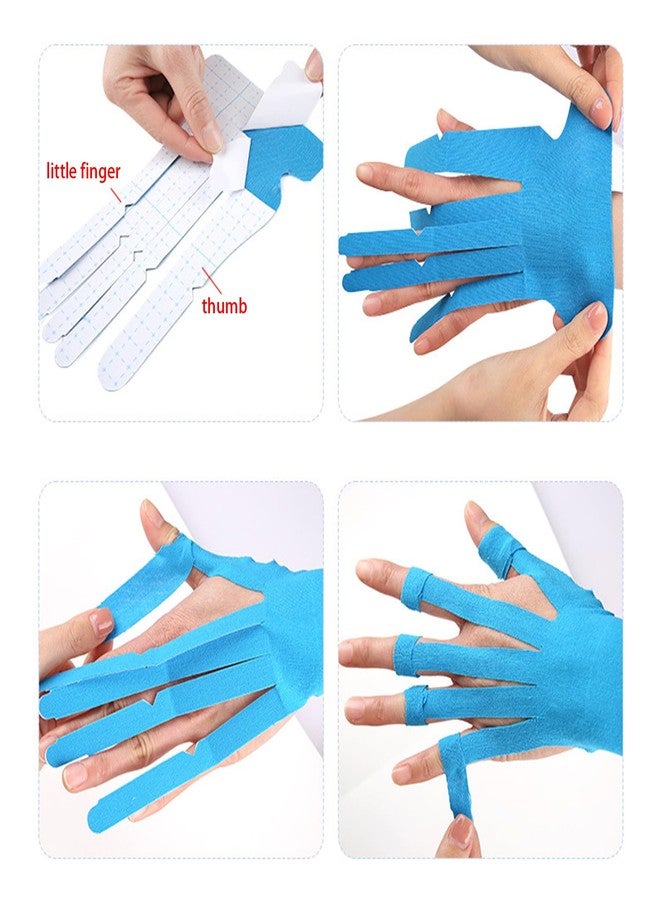 QidaiaLuck Precut Kinesiology Tape for Hand & Wrist Support, 6 Pcs Breathable Waterproof Kinesiology Recovery Tapes Finger Joint Support Tape, Hypoallergenic Latex-Free Elastic Athletic Tapes for Carpal Tunnel - Image 3