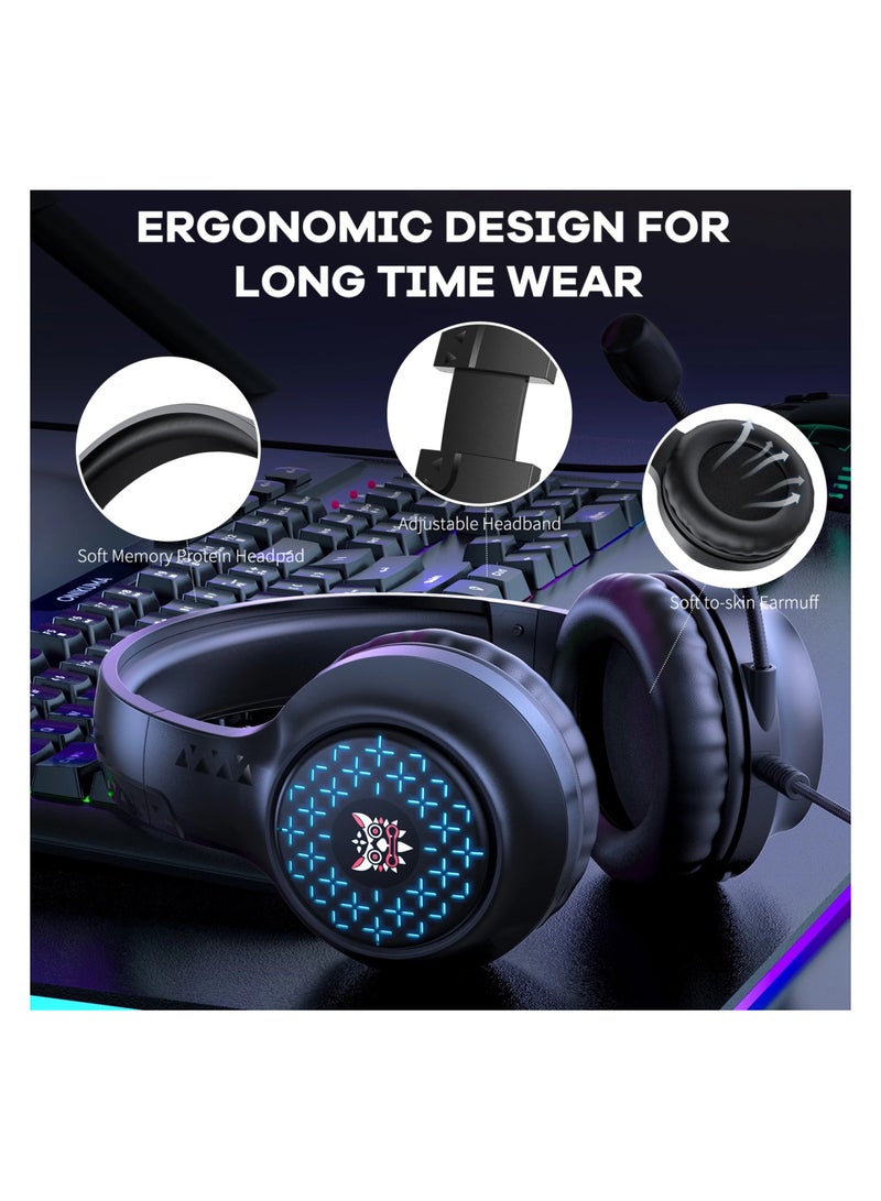 Onikuma X7 PRO Gaming Headset Wired Black - Image 3