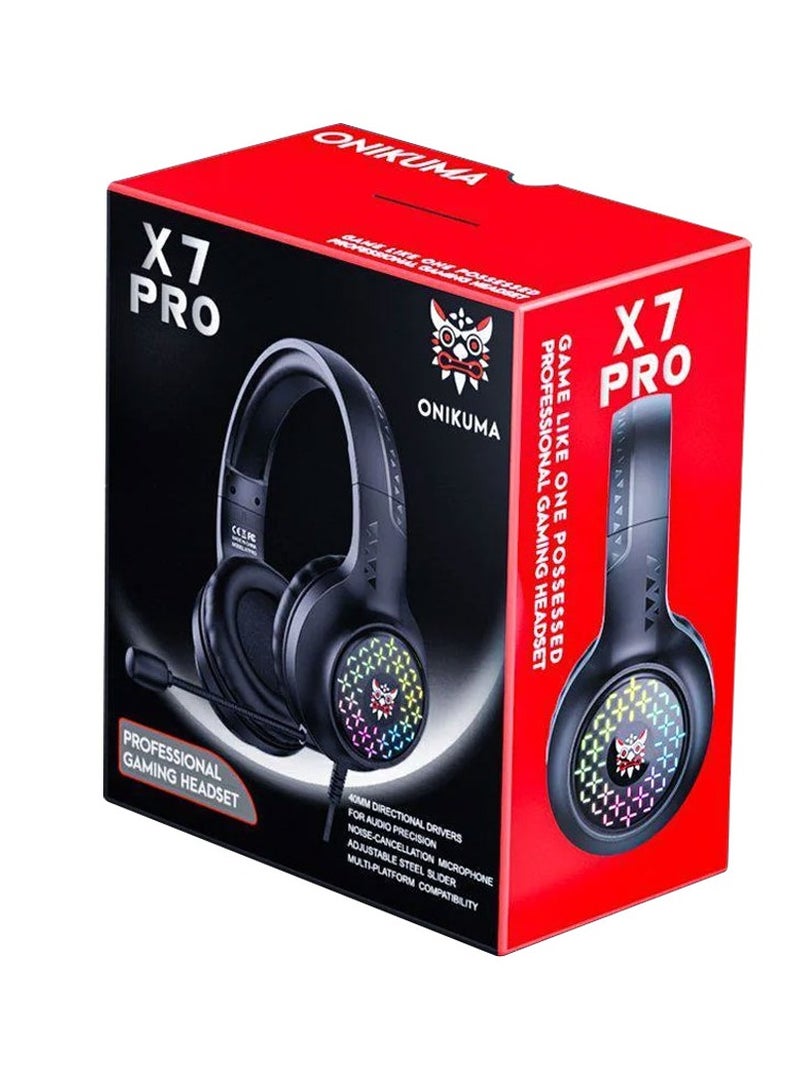Onikuma X7 PRO Gaming Headset Wired Black - Image 4