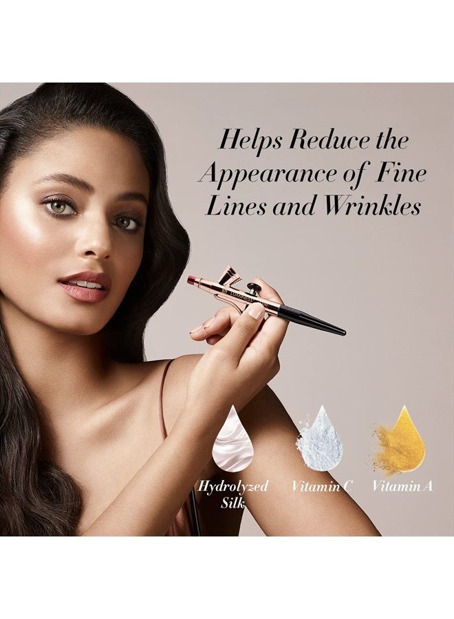 Luminess Air Silk 4-In-1 Airbrush Foundation- Foundation, Shade 040 (.5 Fl Oz) - Sheer to Medium Coverage - Anti-Aging Formula Hydrates and Moisturizes - Professional Makeup Kit for Cordless Air Brush - Image 4