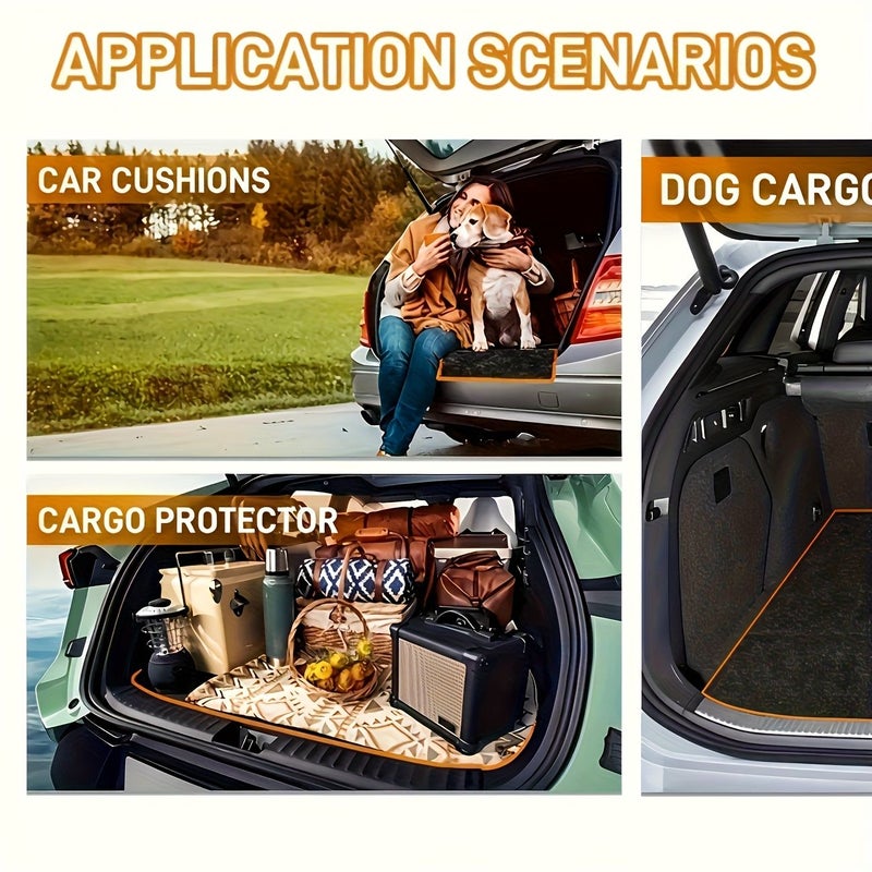 1pc Car Trunk Mat Little Turtle Pattern Print Multifunctional Floor Mat For Most SUVs And Sedans Vehicle Protection Interior Protection Outdoor Picnic Mat Easy To Clean Interior - Image 5