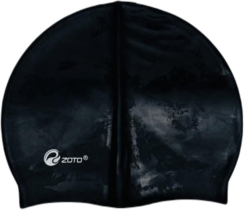 ZOTO Premium Silicone Swimming Cap in Black - Image 2
