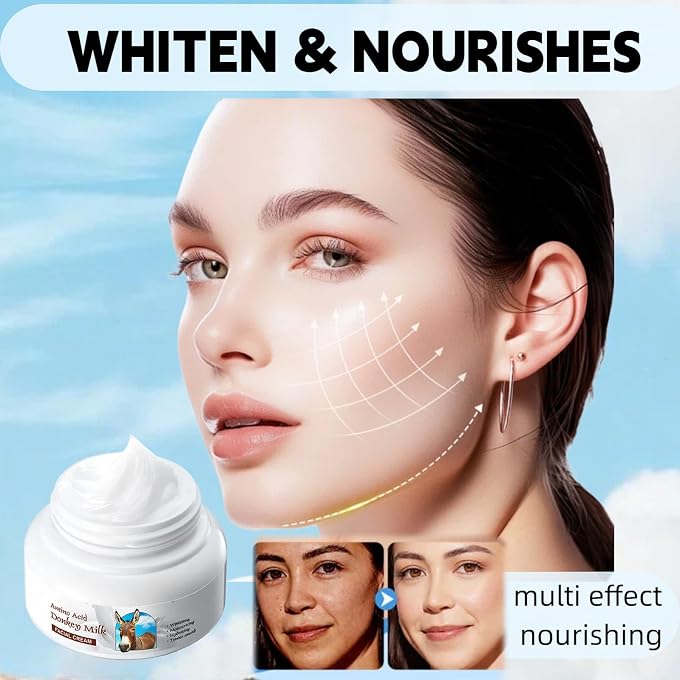 Grospe Donkey Milk Cream, Organic Milk Body Lotion, Moisturising Rejuvenating Natural Skincare, Skin Tone Hydrating Firming for Face & Body for All Skin Types 120g - Image 2