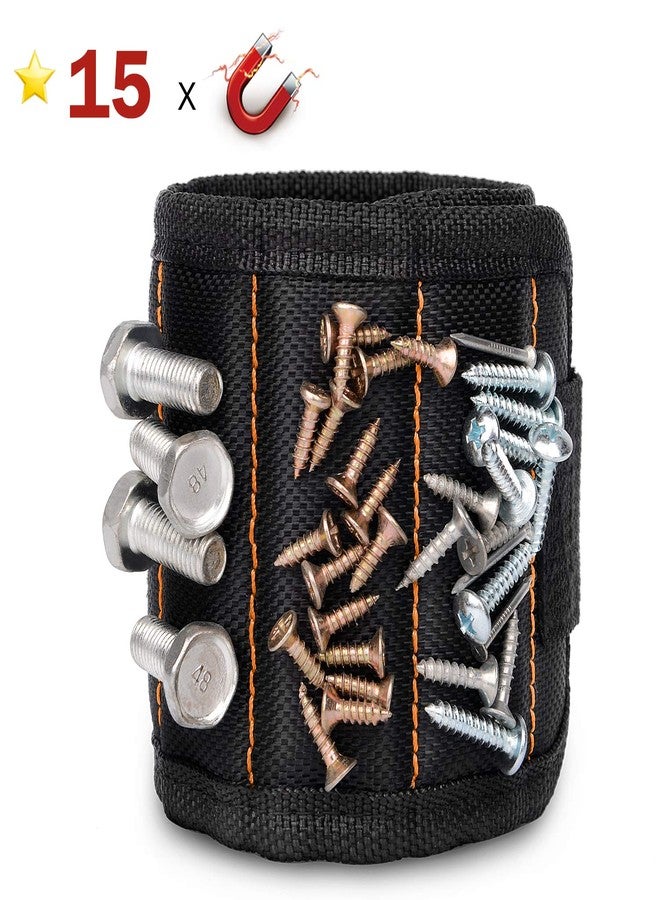 GOOACC GRC-61 1 Pack Wristband with 15 Strong Magnets Screws Nails Drill Bits Holding Best Unique Tool Gift for DIY Handyman Father Dad Husband Boyfriend Men Women,2 Years Warranty - Image 2