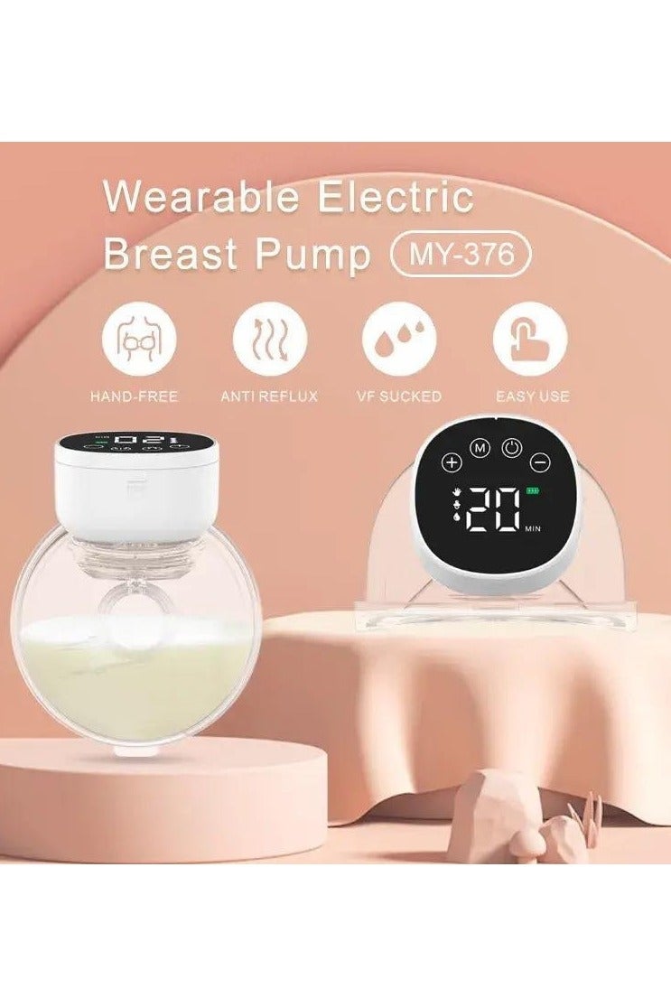 Portable Hands-Free Wearable Electric Breast Pump with LED Touch Screen, Low Noise, 3 Modes, 9 Suction Levels  - Image 2