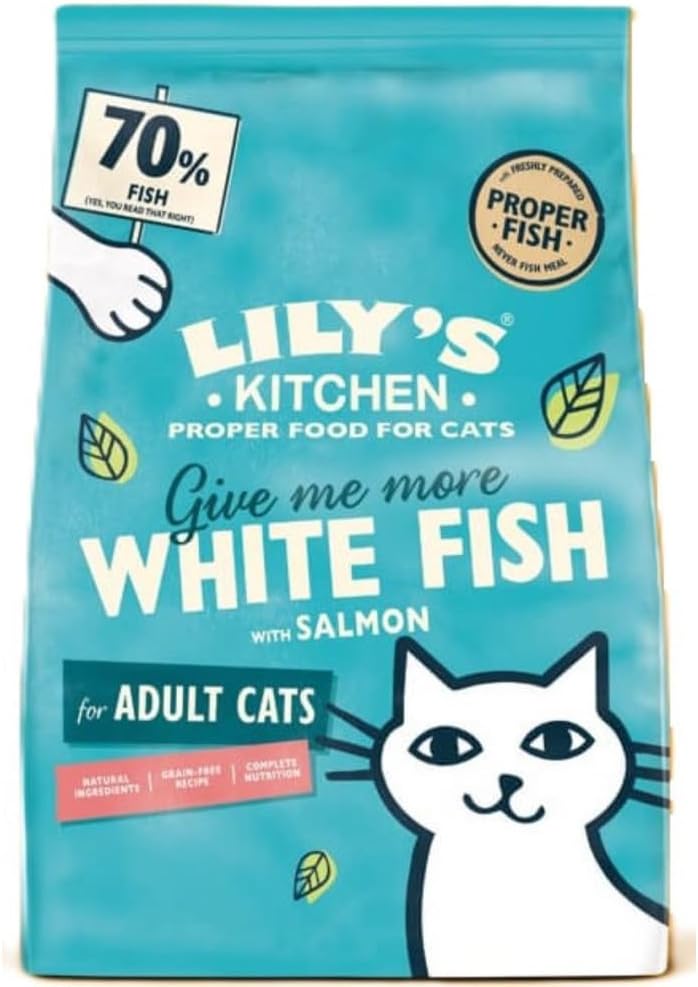 Lily's Kitchen Fisherman's Feast White Fish & Salmon Dry Cat Food - 800G - Image 1