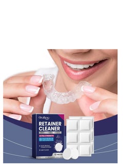 ORALHOE Mouth Guard Cleaning Tablets, Denture & Braces Care, Oral Cavity Cleaner for Tooth Stains & Plaque Removal, Effervescent Cleaning Tablets for Retainers, Aligners & Dental Appliances 12PIECES  - Image 2