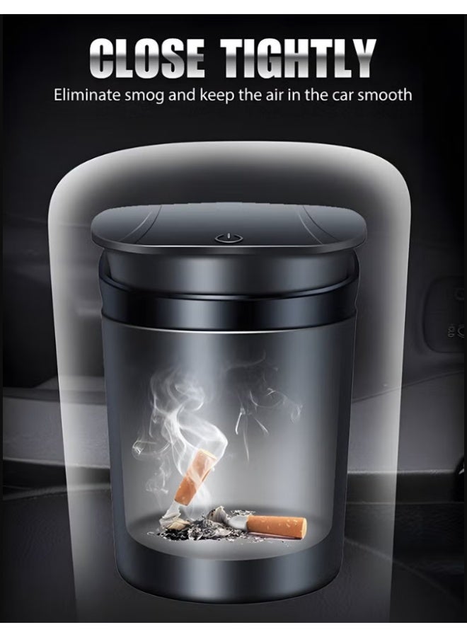 Verdant Reverie Car Ashtray, Ash Tray Auto Cigarette Odor Remover and Diffuser with Blue LED Cool Light Indicator for Most Car Cup Holder,Automotive Accessories - Image 3