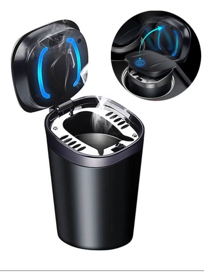 Verdant Reverie Car Ashtray, Ash Tray Auto Cigarette Odor Remover and Diffuser with Blue LED Cool Light Indicator for Most Car Cup Holder,Automotive Accessories - Image 2